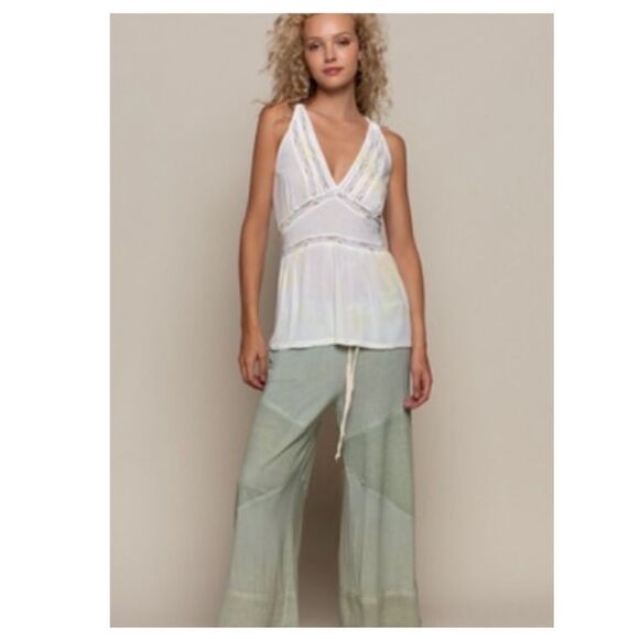 BAYSIDE Summer Drop" Knit Sleeveless Top W/ Lace - Picture 7 of 16